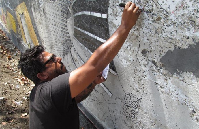 Elaboran en San Juan un enorme mural dedicado a su primera alcaldesa