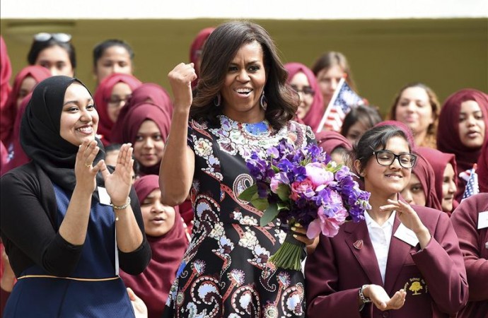 Michelle Obama en Londres para promover su trabajo benéfico