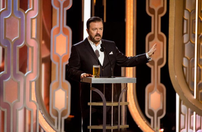 Ricky Gervais no consigue aumentar la audiencia de los Globos de Oro