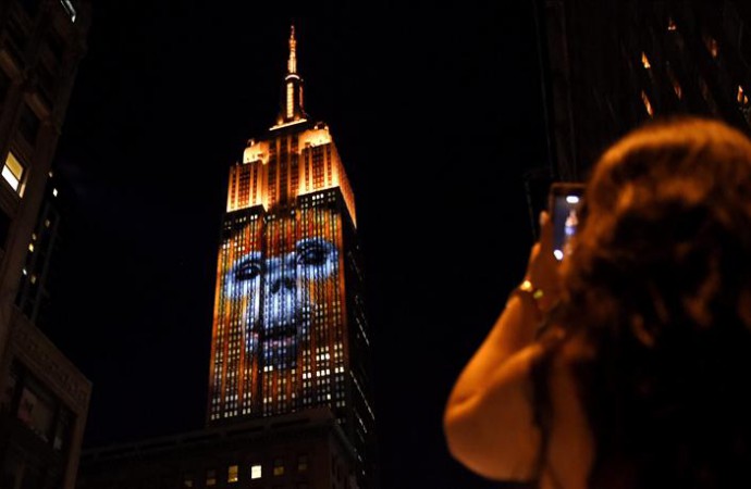 El Empire State de Nueva York, iluminado con animales en peligro de extinción