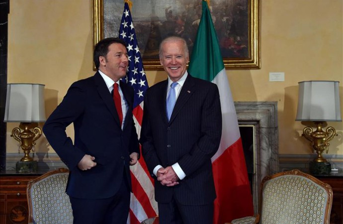 Biden y Renzi abordan en Roma la estrategia contra el Estado Islámico