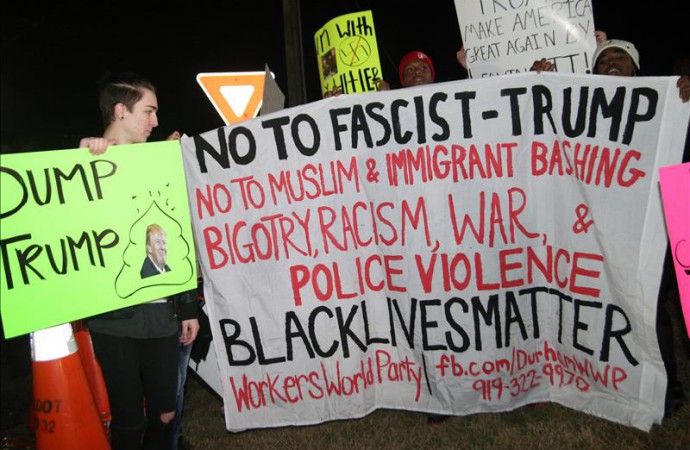 Activistas interrumpen a Donald Trump en Carolina del Norte