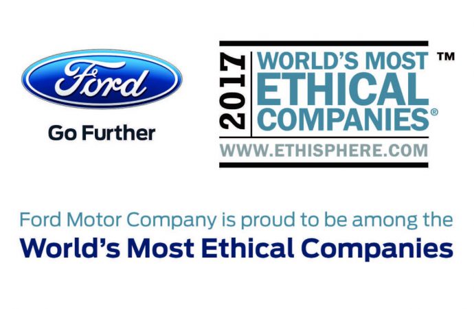 Por octavo año consecutivo, Ford es elegida entre las compañías con más ética corporativa del mundo